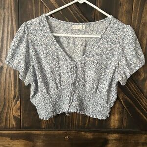 Aeropostale Blue Floral Women's Top